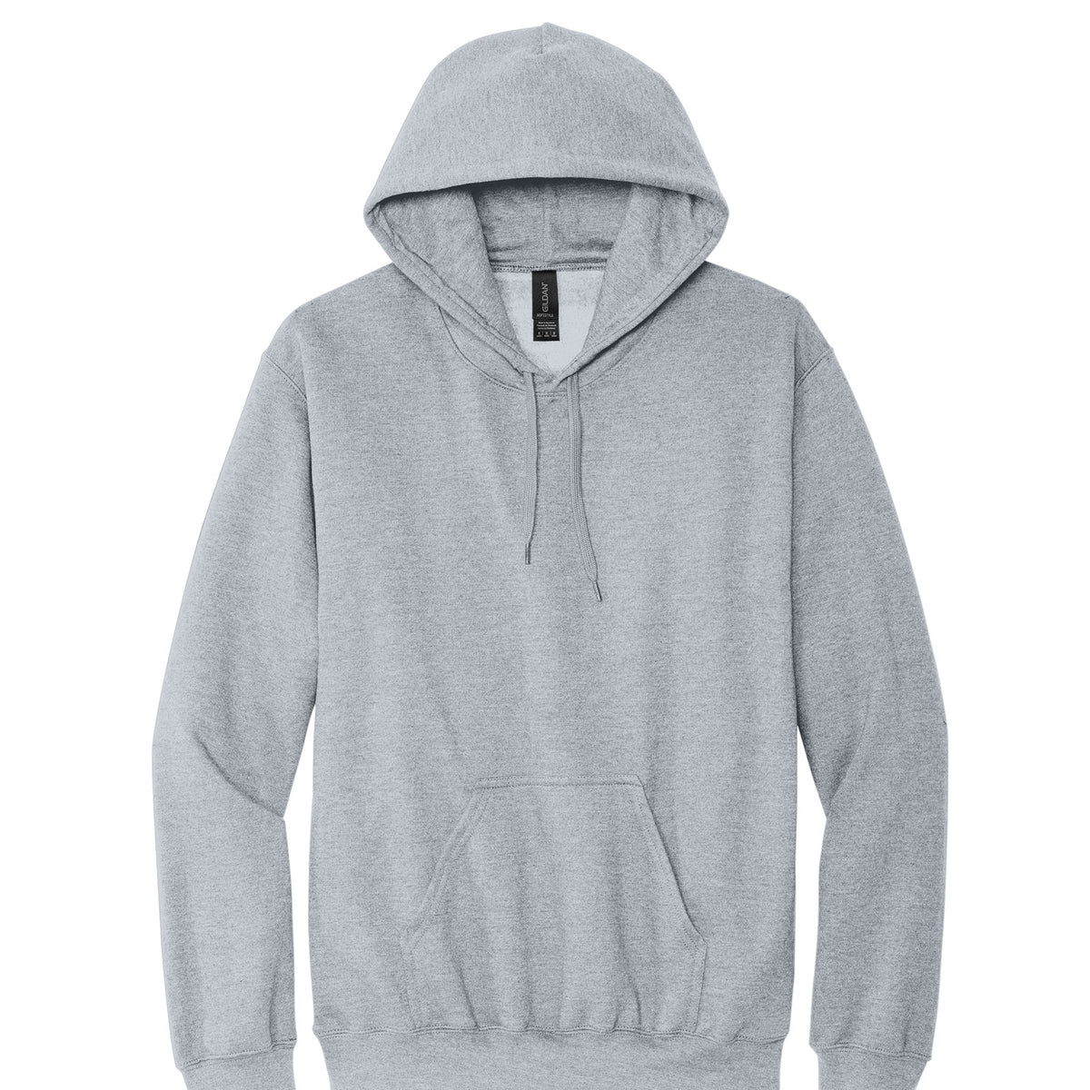 Gildan SF500 Softstyle Midweight Hoodie in Sport Grey, flat lay front view variant-sport-grey