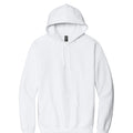 Gildan SF500 Softstyle Midweight Hoodie in White, flat lay front view variant-white