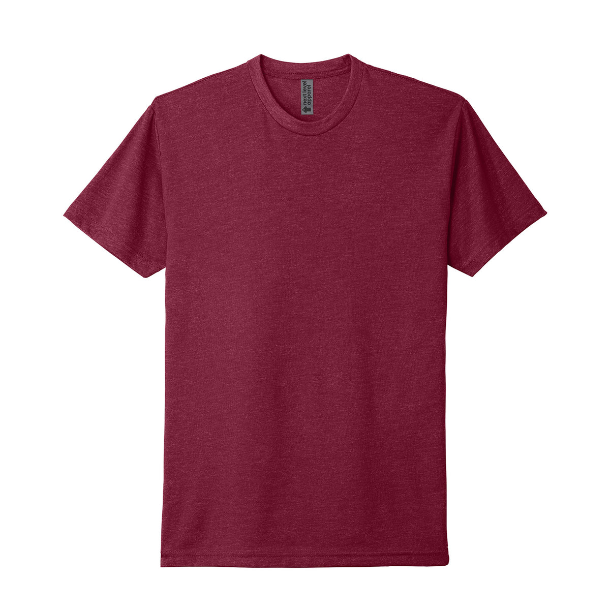 Next Level 6210 CVC T-shirt in Cardinal, front view variant-cardinal