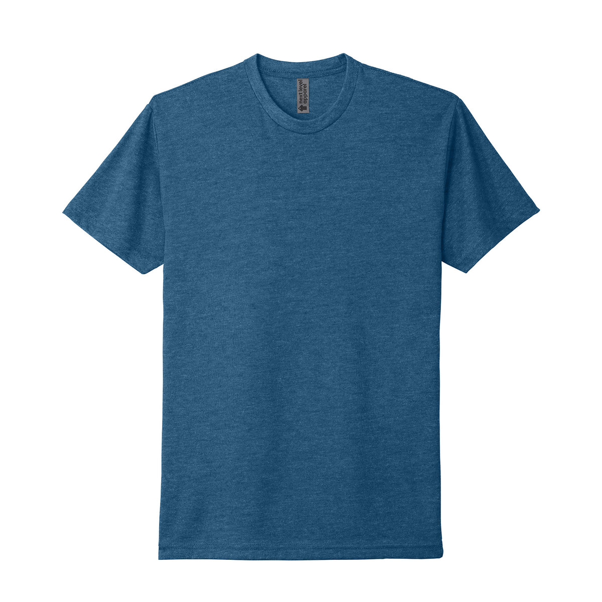 Next Level 6210 CVC T-shirt in Heather Cool Blue, front view variant-heather-cool-blue
