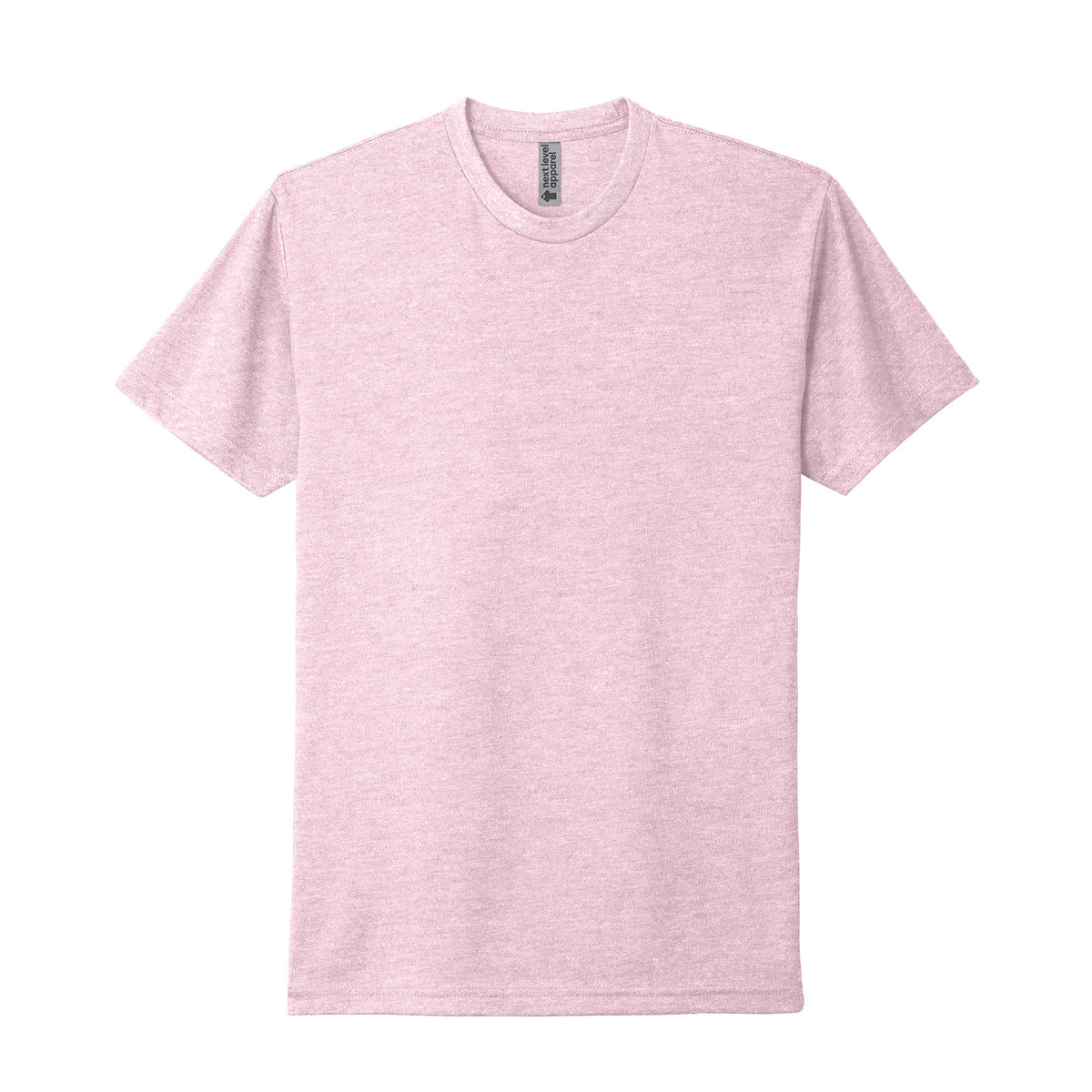 Next Level 6210 CVC T-shirt in Heather Light Pink, front view variant-heather-light-pink