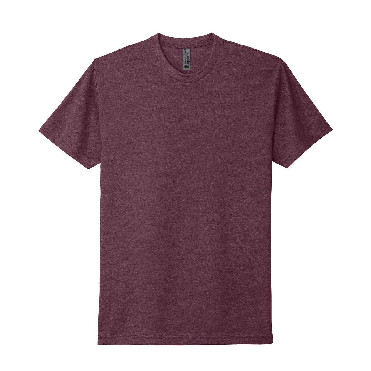 Next Level 6210 CVC T-shirt in Heather Maroon, front view variant-heather-maroon