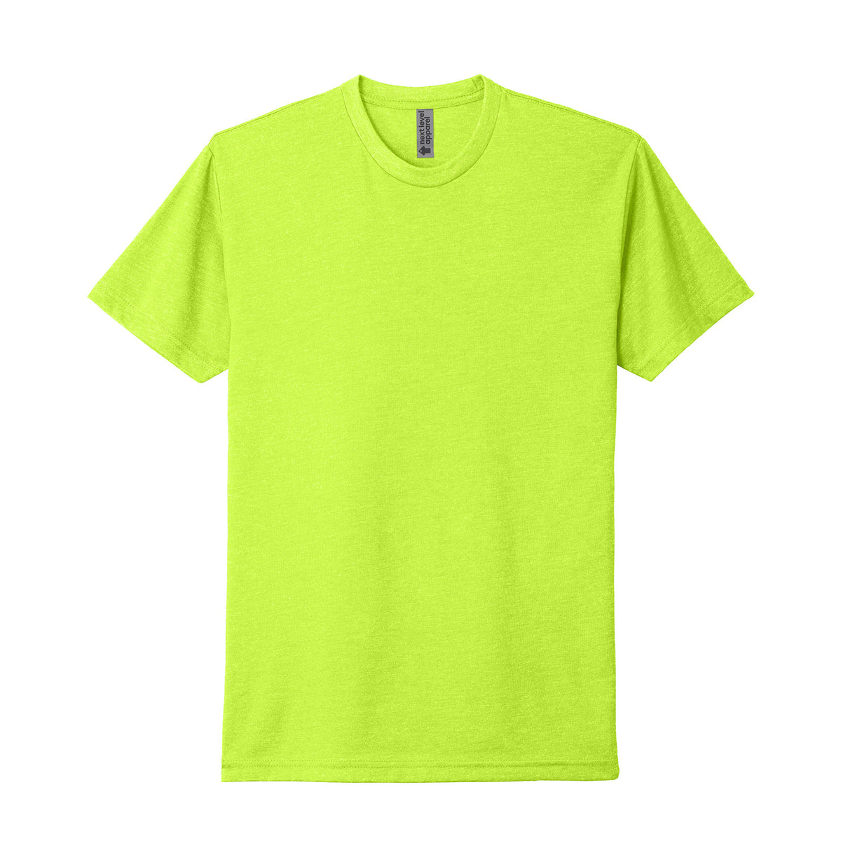 Next Level 6210 CVC T-shirt in Neon Yellow, front view variant-neon-yellow
