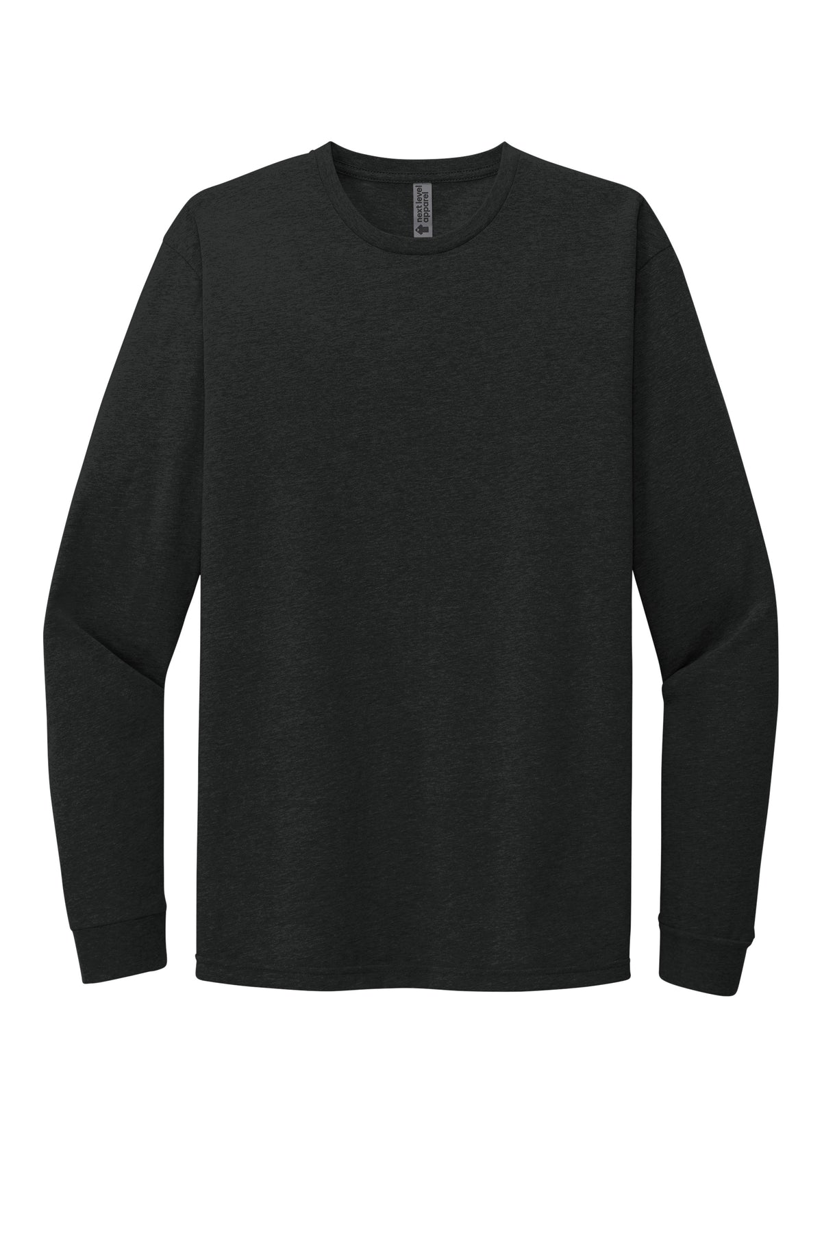 Next Level 6211 Black long sleeve shirt front view variant-black