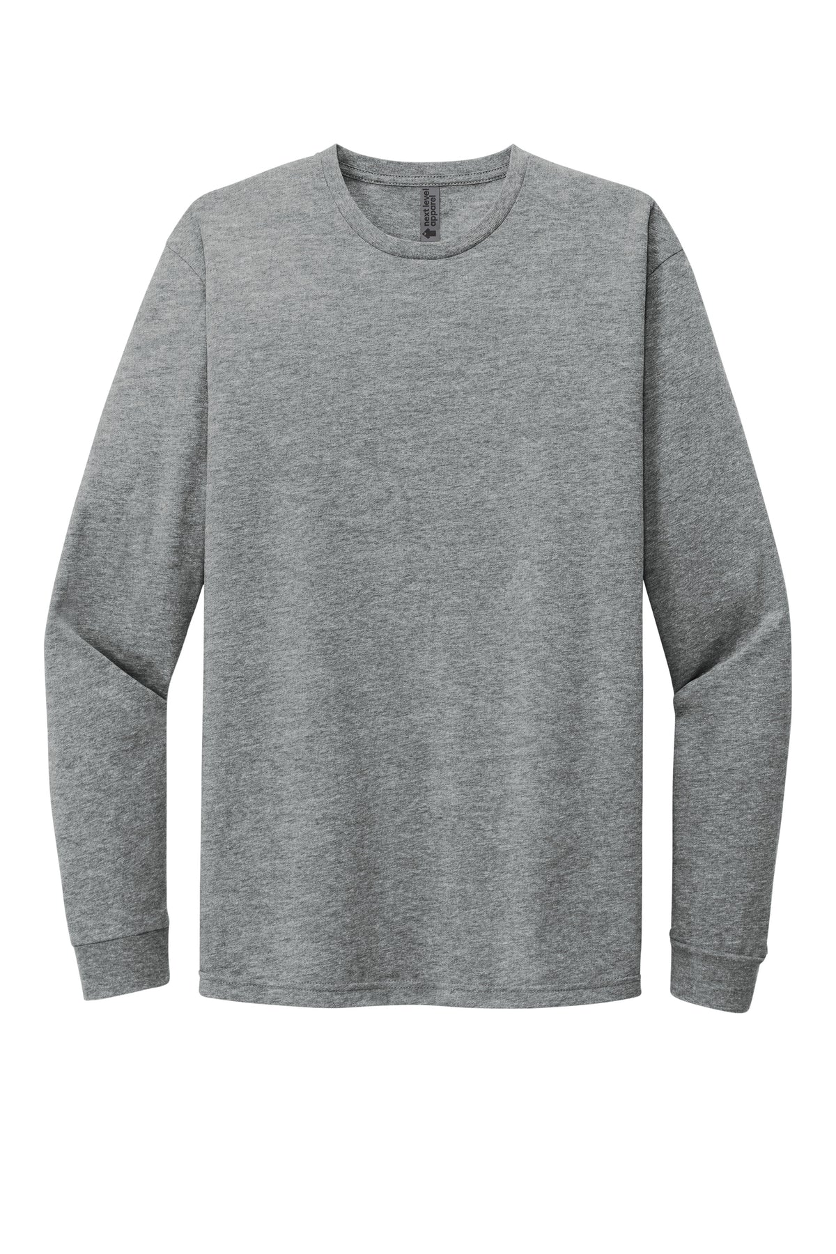 Next Level 6211 Dark Heather Grey long sleeve shirt front view variant-dark-heather-grey