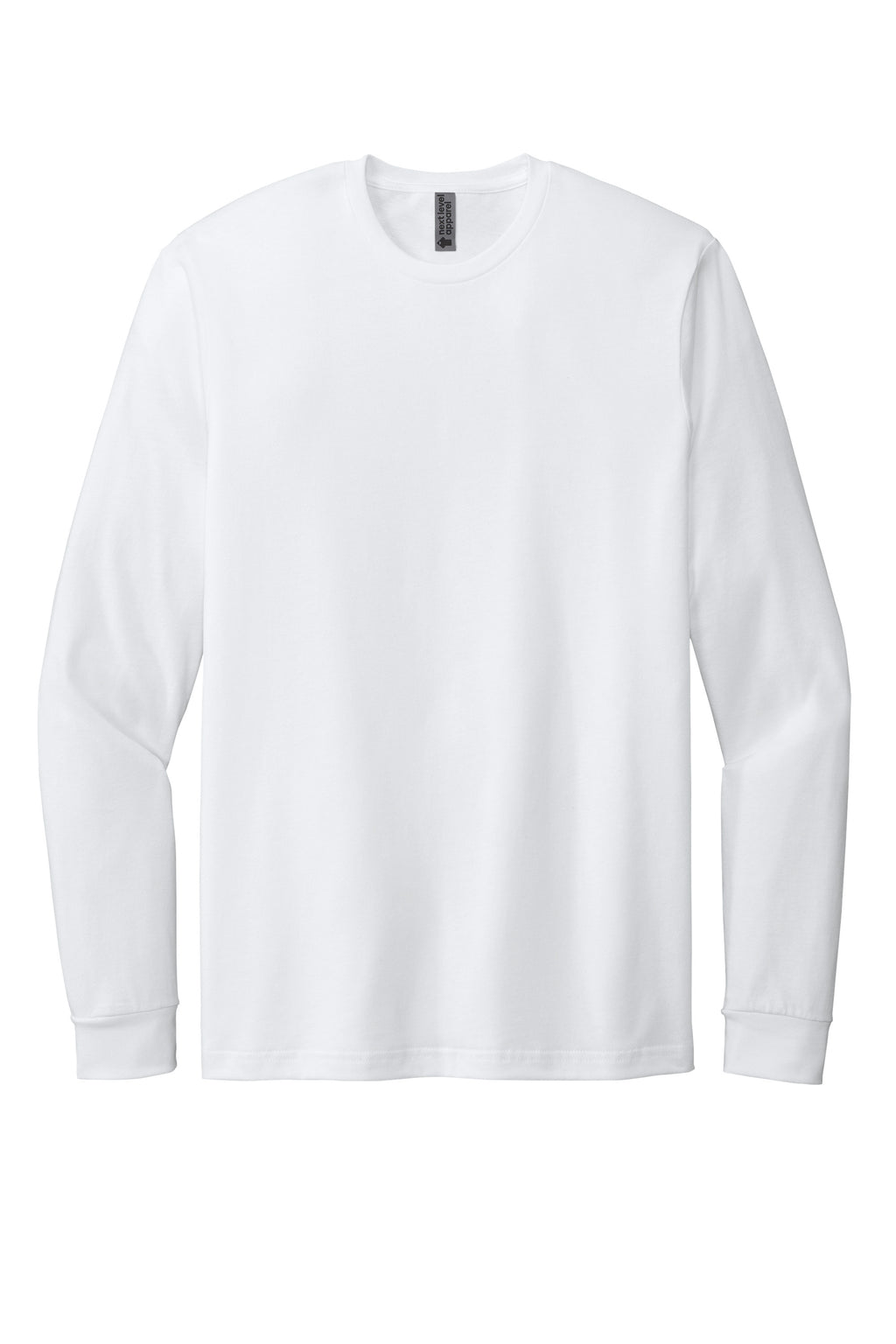 Next Level 6211 White long sleeve shirt front view variant-white