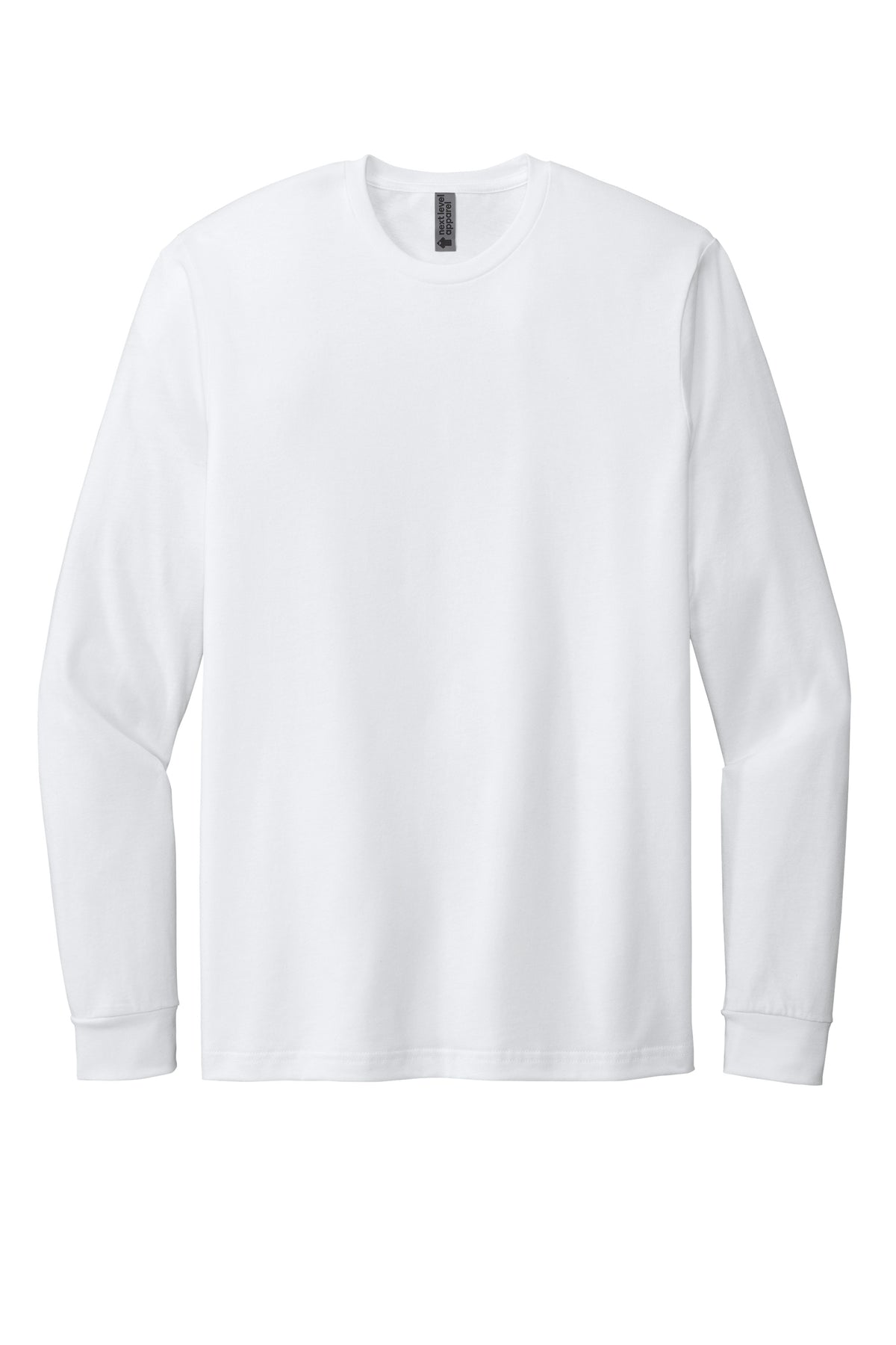 Next Level 6211 White long sleeve shirt front view variant-white