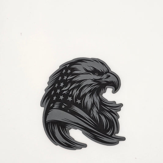 Patriotic Eagle Hat – American Flag Leather Patch
