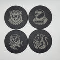 Woodland Militia Coaster Set – Tactical Animal Slate