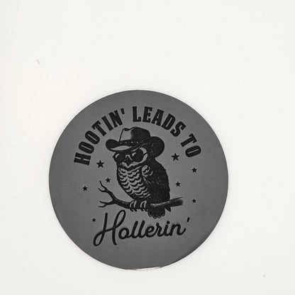 Hootin Leads to Hollerin Hat – Country Leather Patch