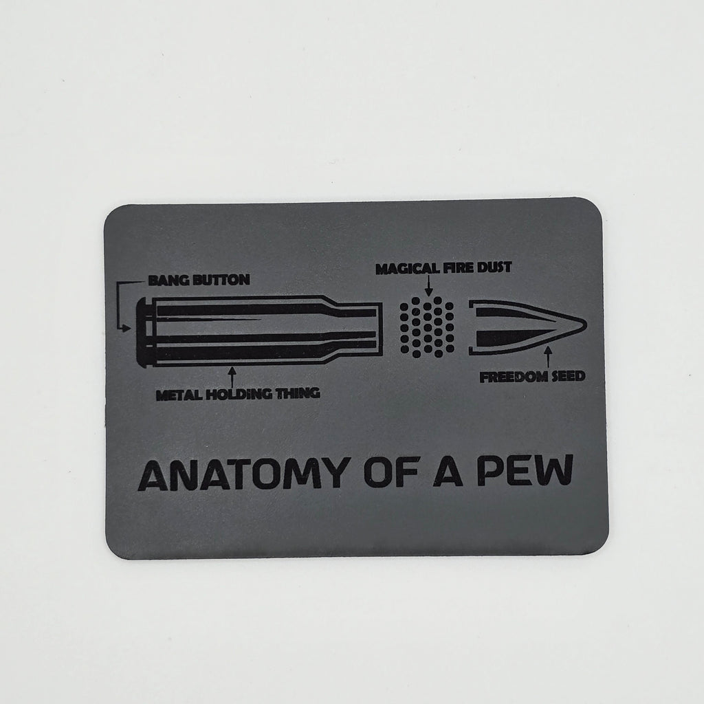 Anatomy of a Pew – Laser Engraved Hat with Bullet Humor Patch