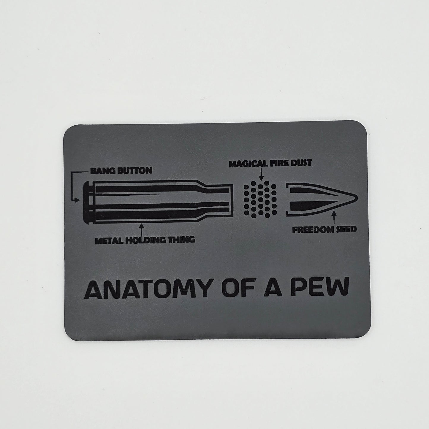 Anatomy of a Pew – Laser Engraved Hat with Bullet Humor Patch