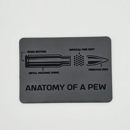 Anatomy of a Pew – Laser Engraved Hat with Bullet Humor Patch