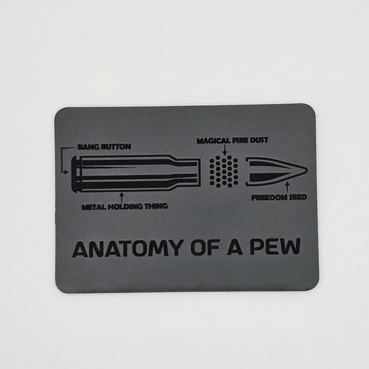 Anatomy of a Pew – Laser Engraved Hat with Bullet Humor Patch