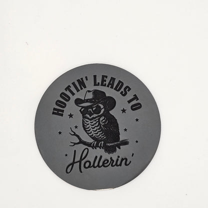 Hootin Leads to Hollerin Hat – Country Leather Patch