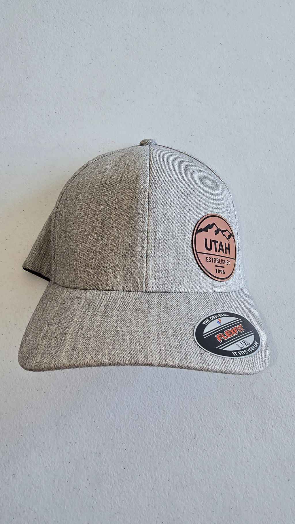 Utah Leather Hat Patch – Established 1896 Mountain Design