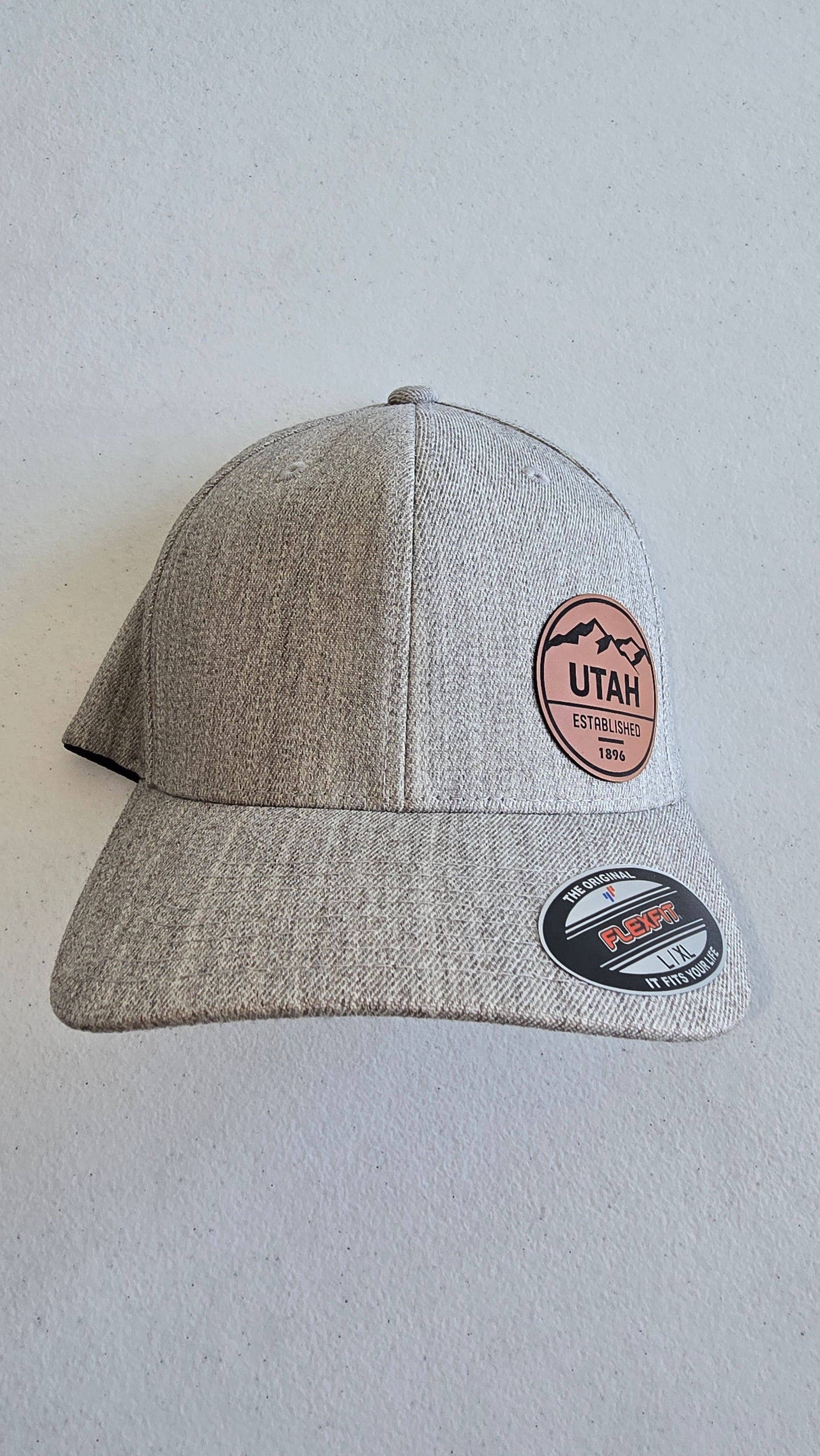 Utah Leather Hat Patch – Established 1896 Mountain Design