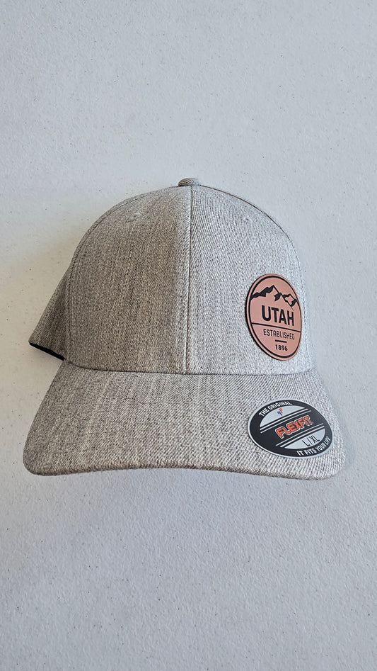 Utah Leather Hat Patch – Established 1896 Mountain Design