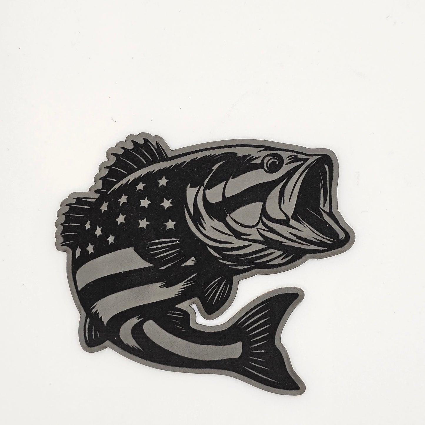 American Flag Fish Hat – Patriotic Leather Patch