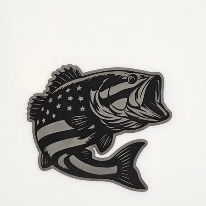 American Flag Fish Hat – Patriotic Leather Patch