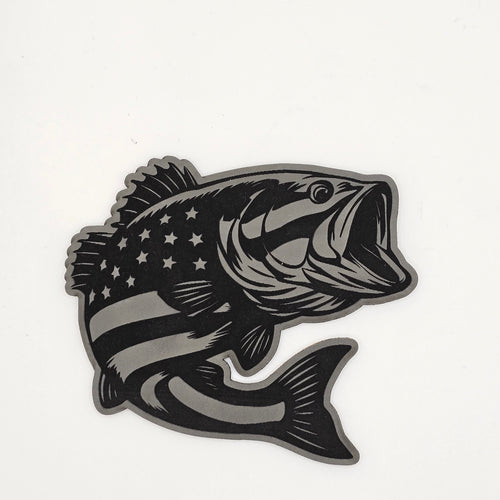 American Flag Fish Hat – Patriotic Leather Patch