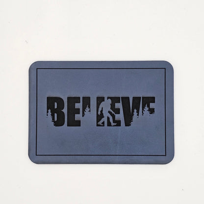 Believe Bigfoot Hat – Minimalist Leather Patch Design