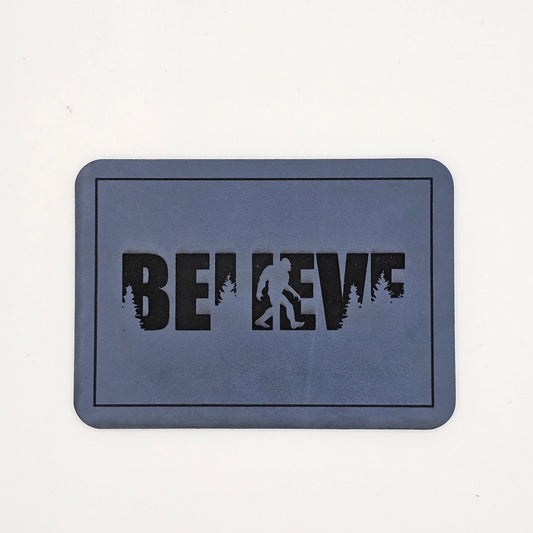 Believe Bigfoot Hat – Minimalist Leather Patch Design