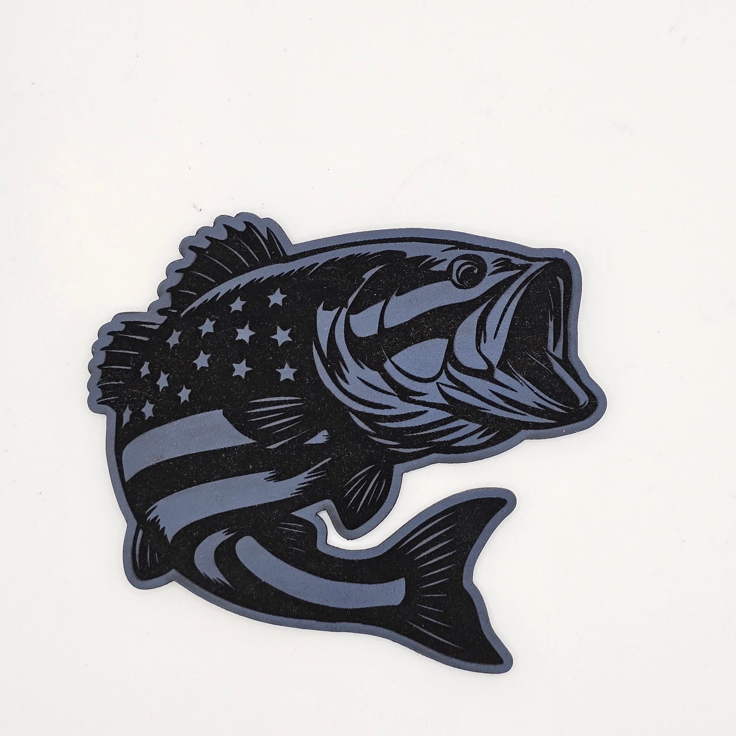 American Flag Fish Hat – Patriotic Leather Patch
