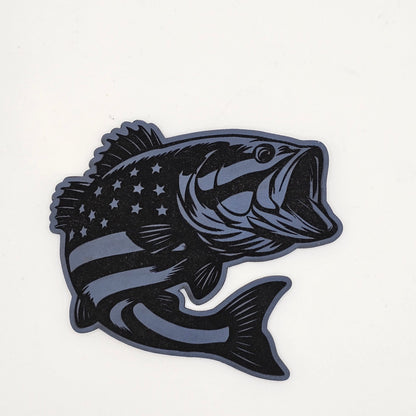 American Flag Fish Hat – Patriotic Leather Patch