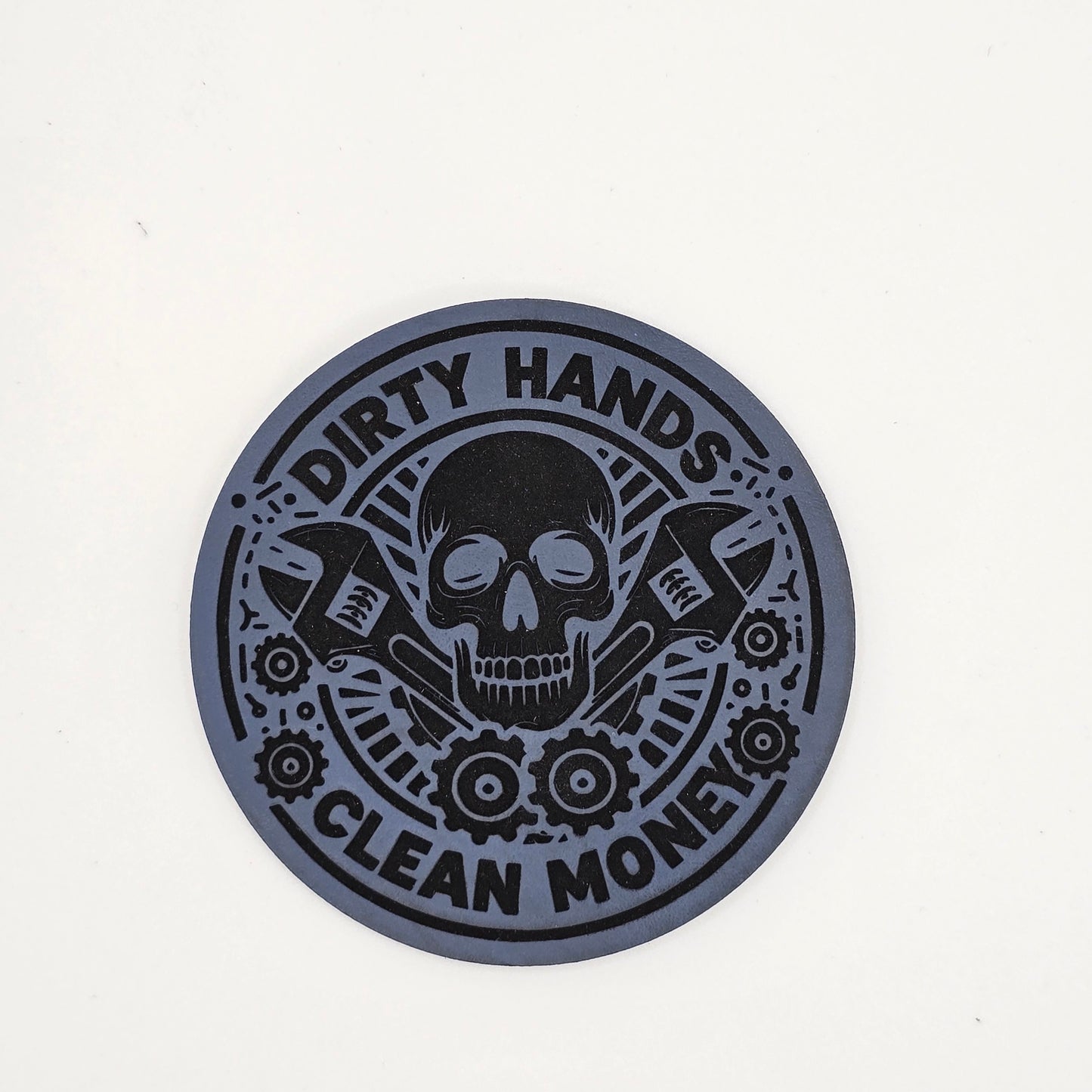 Dirty Hands Clean Money Hat – Leather Patch for Tradesmen
