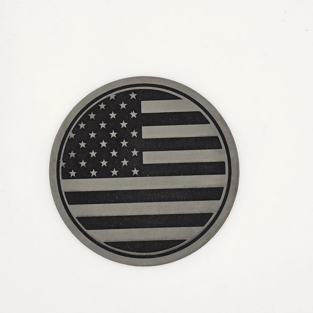 Circle Flag Hat – Leather Patch American Pride Cap