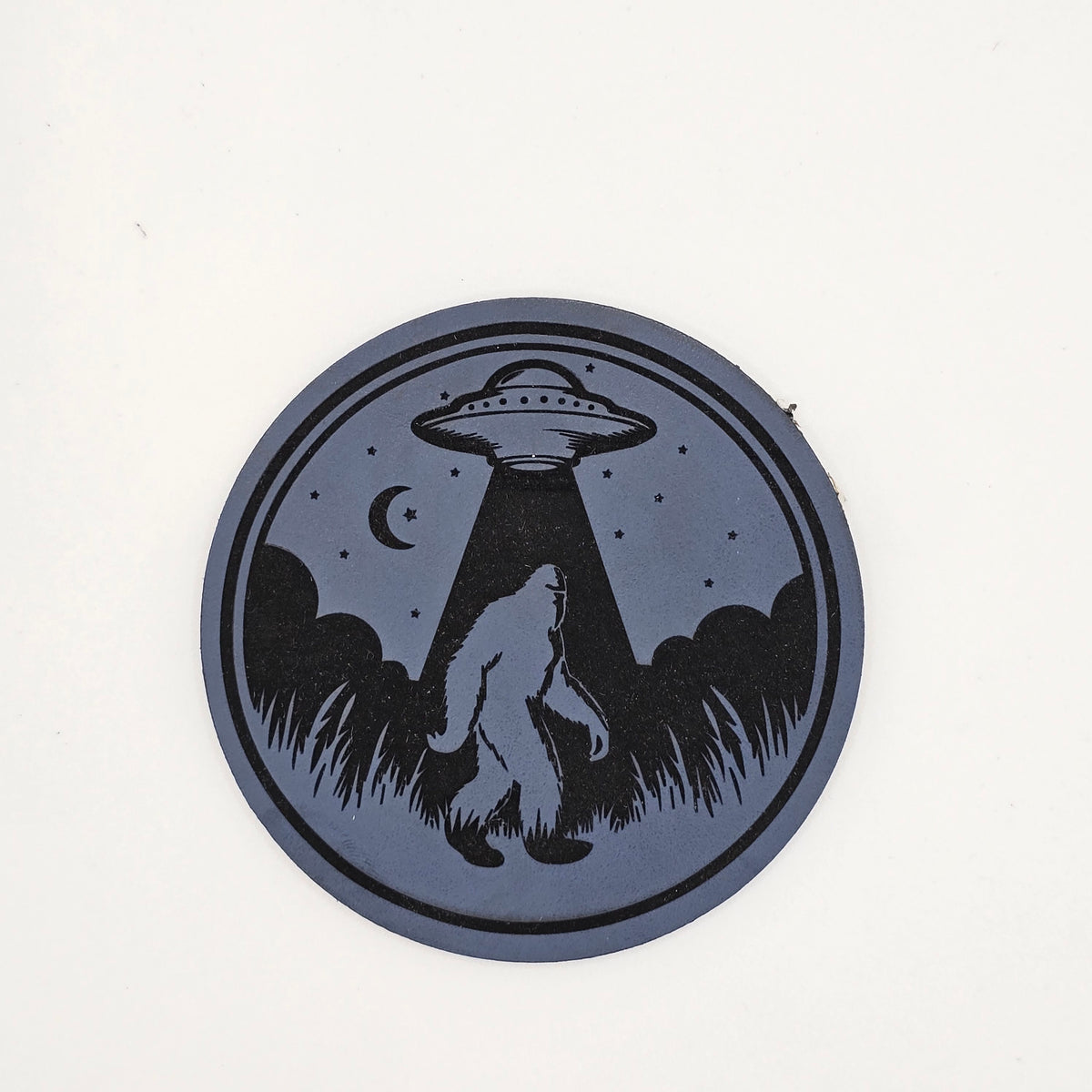 Bigfoot UFO Hat – Leather Patch Cryptid Abduction Design