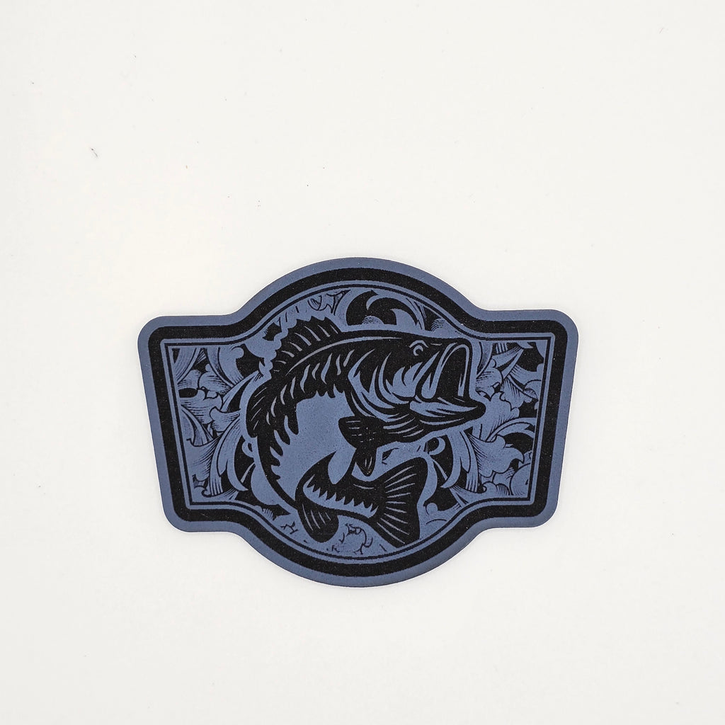 Bass Fishing Hat – Leather Patch Western Badge Design