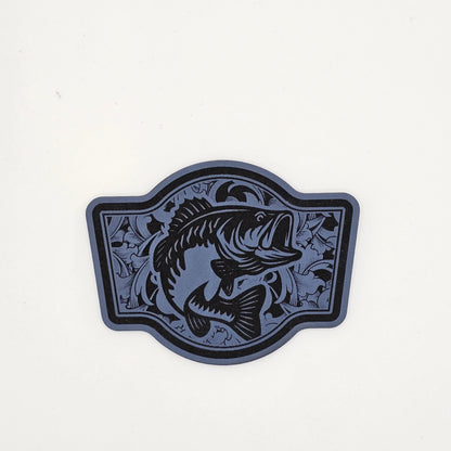 Bass Fishing Hat – Leather Patch Western Badge Design