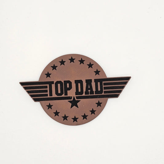 Top Dad Hat – Leather Patch in Top Gun Style
