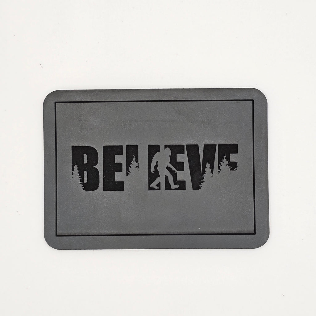 Believe Bigfoot Hat – Minimalist Leather Patch Design