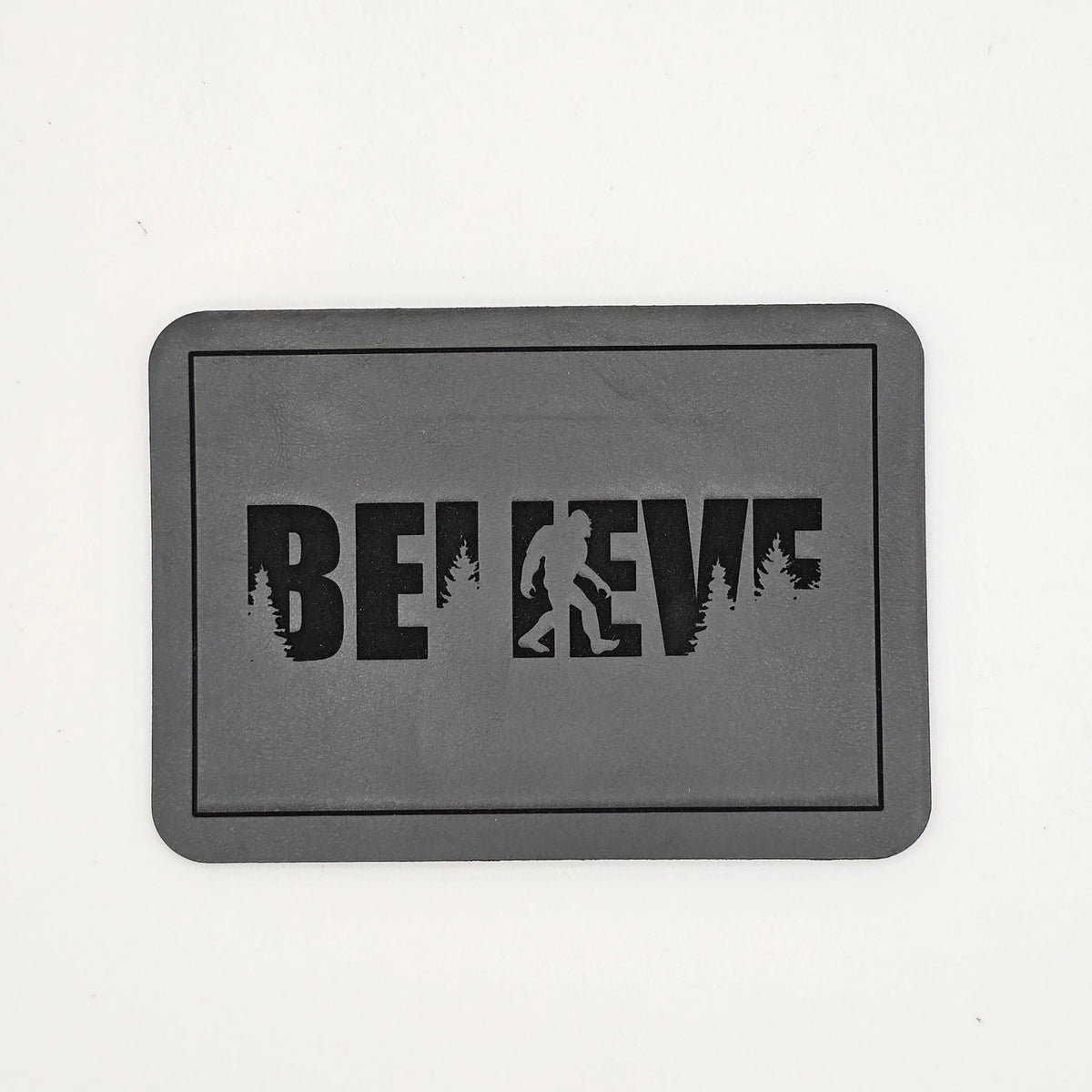 Believe Bigfoot Hat – Minimalist Leather Patch Design