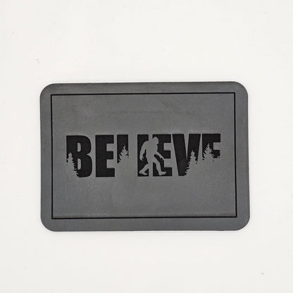 Believe Bigfoot Hat – Minimalist Leather Patch Design