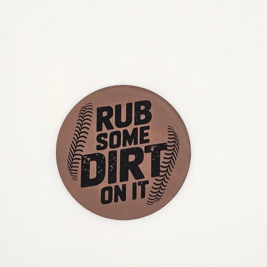 Rub Some Dirt On It Hat – Leather Patch Trucker Cap