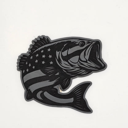 American Flag Fish Hat – Patriotic Leather Patch