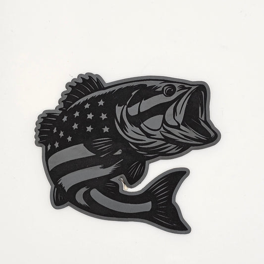 American Flag Fish Hat – Patriotic Leather Patch