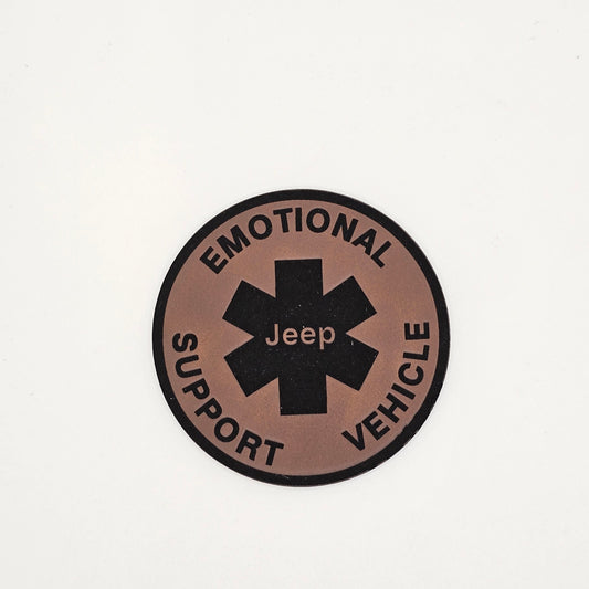 Jeep Emotional Support Vehicle Hat – Leather Patch