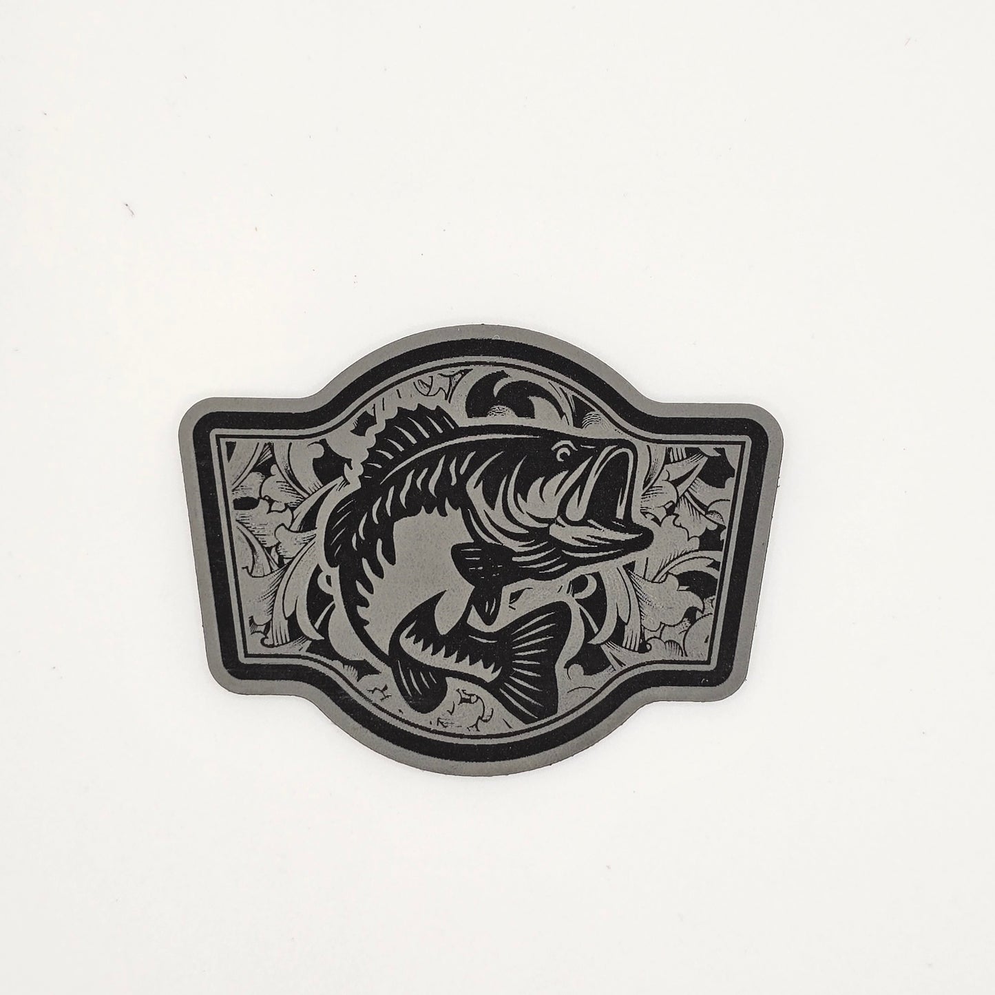 Bass Fishing Hat – Leather Patch Western Badge Design