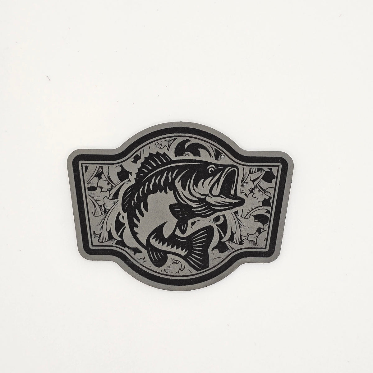 Bass Fishing Hat – Leather Patch Western Badge Design