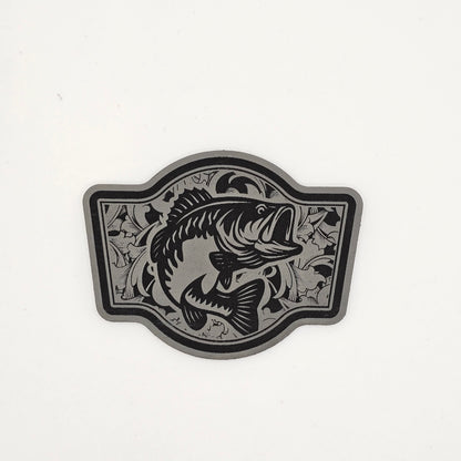 Bass Fishing Hat – Leather Patch Western Badge Design