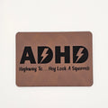 ADHD Hat with Leather Patch – ACDC Parody “Look, a Squirrel!”