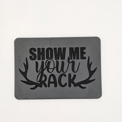 Show Me Your Rack Hat – Antler Patch Leather Hat