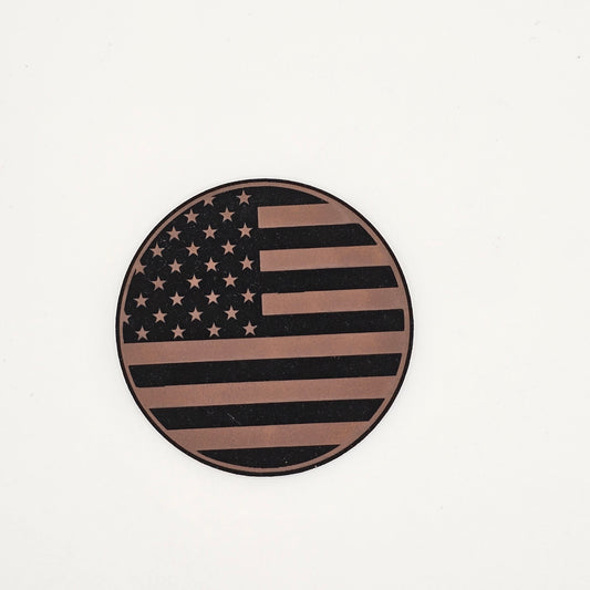 Circle Flag Hat – Leather Patch American Pride Cap