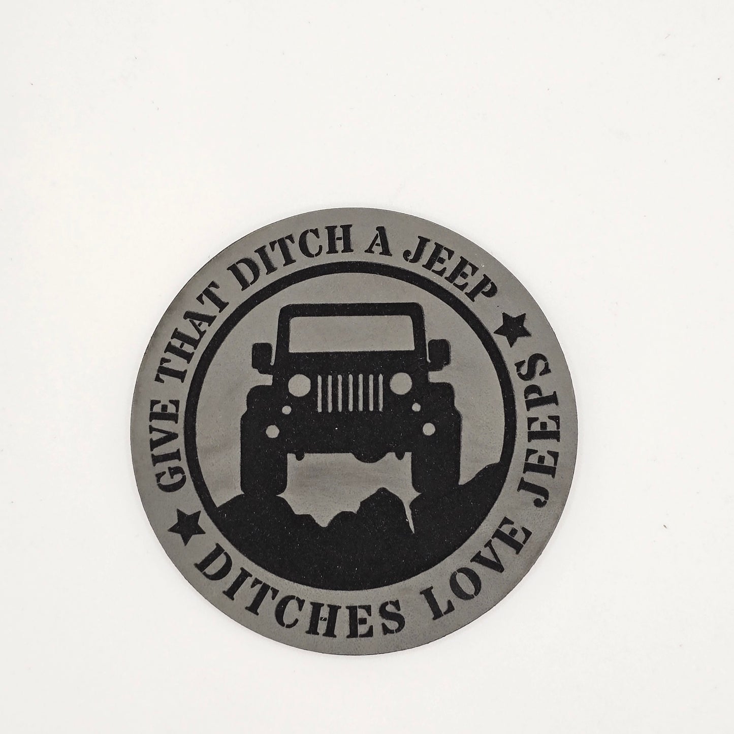 Ditches Love Jeeps Hat – Funny Leather Patch