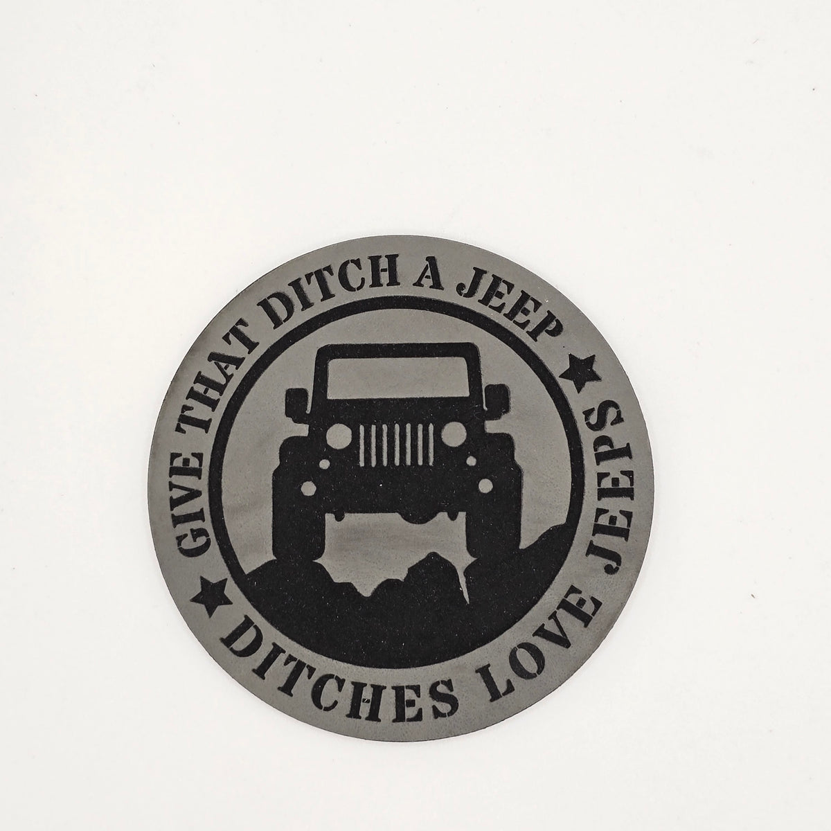 Ditches Love Jeeps Hat – Funny Leather Patch